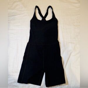 Beyond Yoga Space Dye Bike Romper – Darkest Night – Size XS